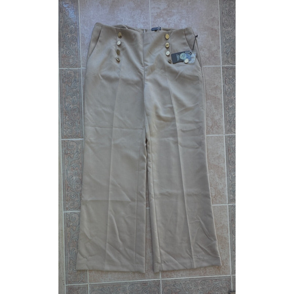 Vince Camuto 70's Dream palomino front buttons detail pants Women size 14 - Picture 1 of 13